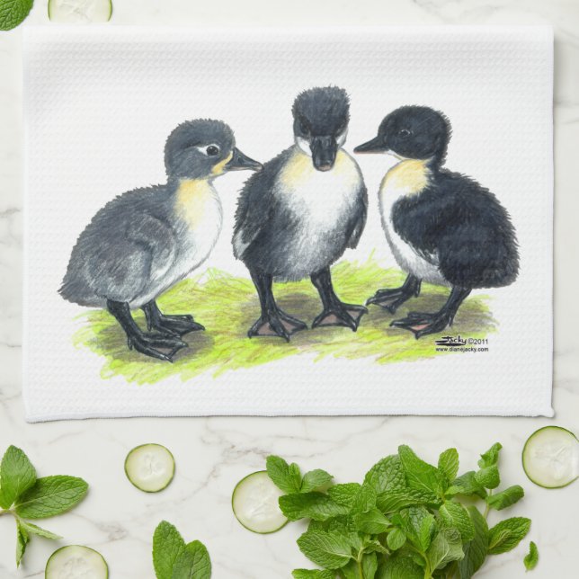 Paño De Cocina Patitos Suecos Azules (Doblado)