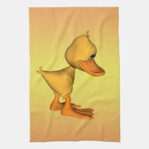 Paño De Cocina Pato de dibujos animados amarillo