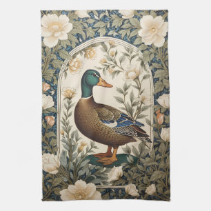 Paño De Cocina Pato Real Elegante Inspirado en William Morris