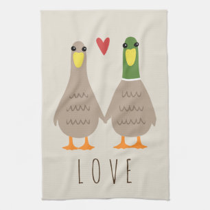 Paño De Cocina Patos del amor