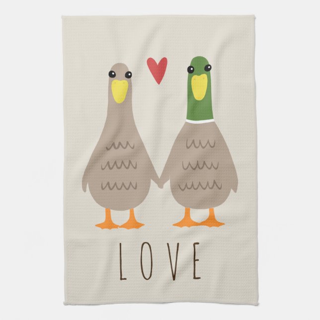 Paño De Cocina Patos del amor (Vertical)