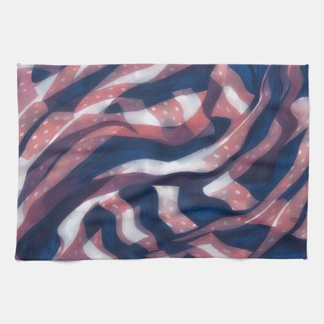 Paño De Cocina Patriotic Vibes Artsy Kitchen Towel (Horizontal)
