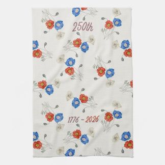 Paño De Cocina Patriótico 250º rojo blanco y azul 1776-2026 amapo