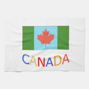 Paño De Cocina Patriotismo artístico de la bandera de Canadá. Día