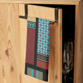 Paño De Cocina Patrón 1 de banda de bloques mexicano