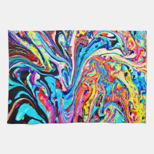 Paño De Cocina Patrón abstracto colorido