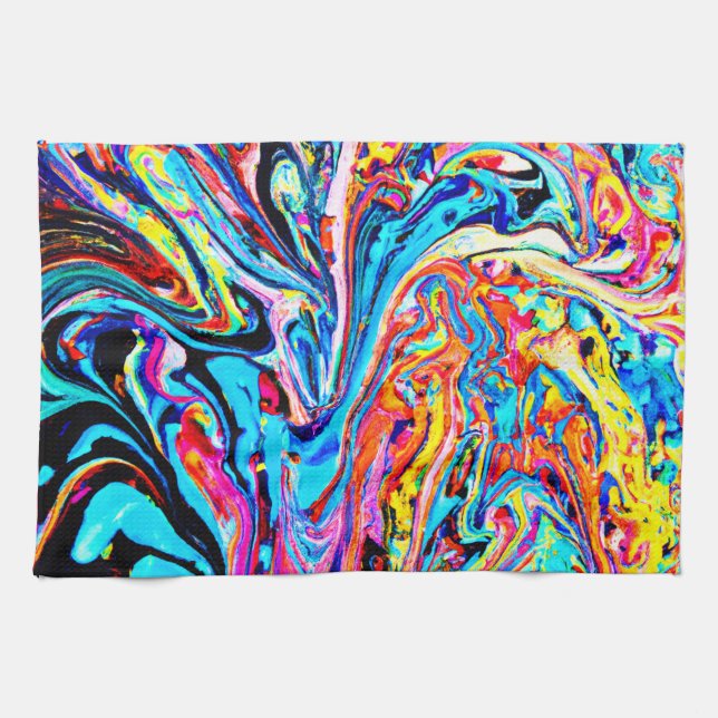 Paño De Cocina Patrón abstracto colorido (Horizontal)