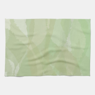 Paño De Cocina Patrón abstracto de acuarela verde, fresco y moder