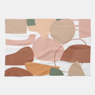 Paño De Cocina Patrón abstracto de tonos de la Tierra