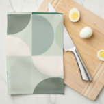 Paño De Cocina Patrón abstracto moderno de mediados de siglo Sage<br><div class="desc">Patrón moderno de mediados de siglo -formas geométricas abstractas- patrón minimalista en verde sabio.</div>