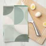 Paño De Cocina Patrón abstracto moderno de mediados de siglo Sage<br><div class="desc">Patrón moderno de mediados de siglo -formas geométricas abstractas- patrón minimalista en verde sabio.</div>