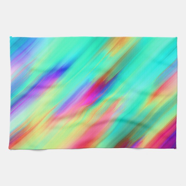 Paño De Cocina Patrón abstracto multicolor (Horizontal)