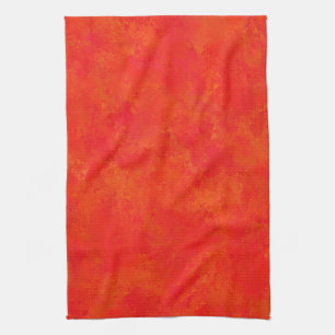 Paño De Cocina Patrón abstracto naranja rojo
