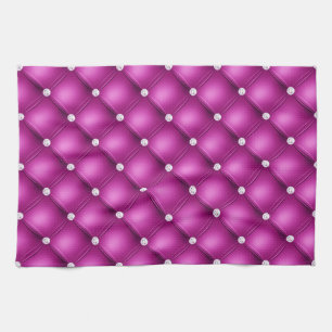 Paño De Cocina Patrón acolchado de diamante rosa de lujo