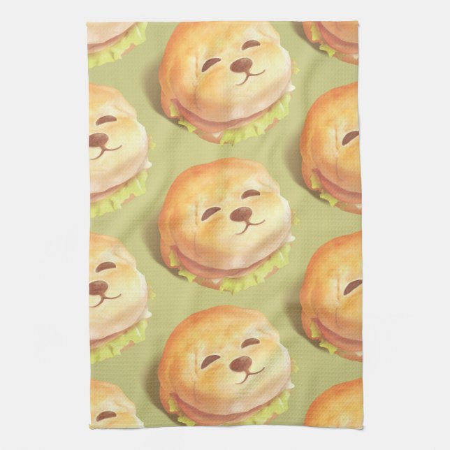 Paño De Cocina Patrón Adorable de Cara de Perro (Vertical)