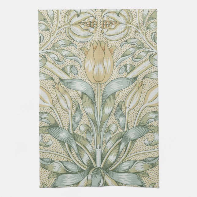 Paño De Cocina Patrón Antiguo de Granada William Morris Lily (Vertical)