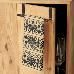 Paño De Cocina Patrón Árabe Griego Mediterráneo Marrón