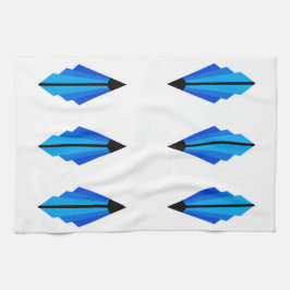 Paño De Cocina Patrón art decó 3 en azul