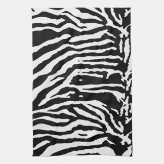 Paño De Cocina Patrón artístico negro y blanco de camuflaje cebra