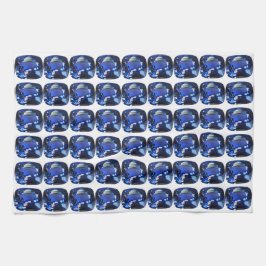 Paño De Cocina Patrón azul