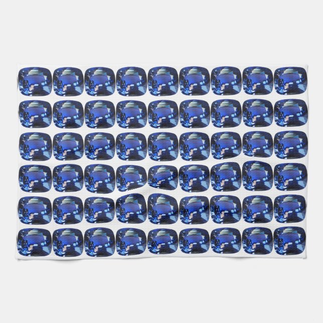 Paño De Cocina Patrón azul (Horizontal)