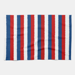 Paño De Cocina Patrón blanco azul rojo