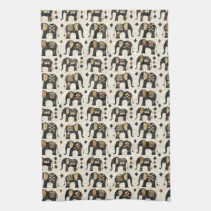 Paño De Cocina Patrón boho elefante tribal (2)