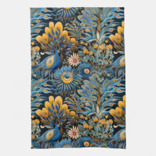 Paño De Cocina Patrón Botánico de Aves Exóticas Chinoiserie (7)