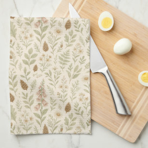 Paño De Cocina Patrón botánico de Woodland otoño Sueños de otoñ