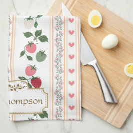 Paño De Cocina Patrón botánico retro hermoso personalizado para m