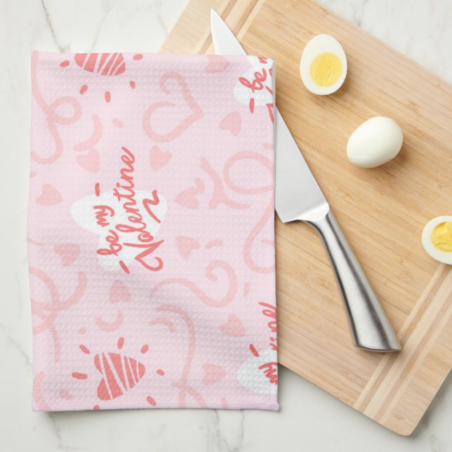 Paño De Cocina Patrón cardíaco 25 (Doblado Cuarto)