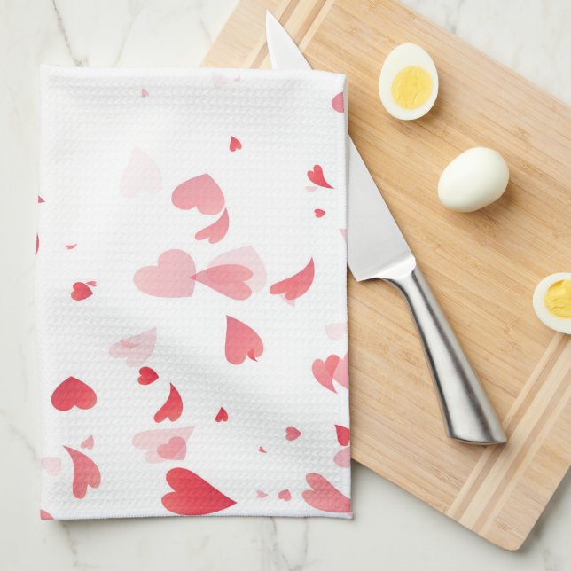 Paño De Cocina Patrón cardíaco 33 (Doblado Cuarto)