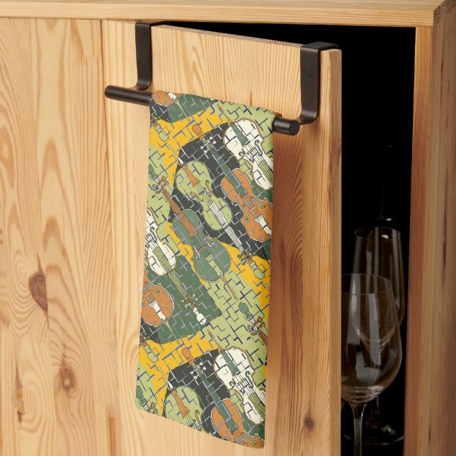 Paño De Cocina Patrón Cello roto (Pliegue de tercios)