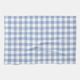 Paño De Cocina Patrón clásico de gingham azul claro con estampado