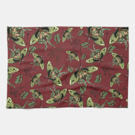 Paño De Cocina Patrón con mariposas acuarela sin foco