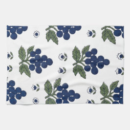 Paño De Cocina Patrón continuo botánico de arándano azul vintage