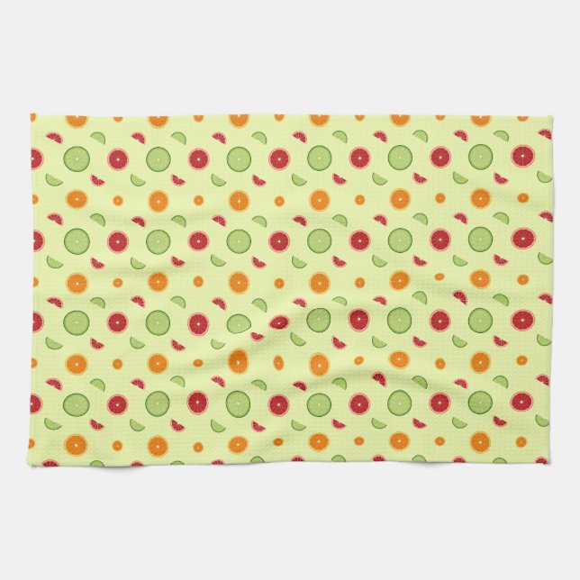 Paño De Cocina Patrón continuo de rodajas de naranja (Horizontal)