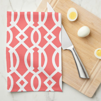 Paño De Cocina Patrón Coral Modern Trellis