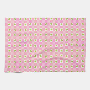 Paño De Cocina Patrón de aceituna rosa retro Me ama Olivo