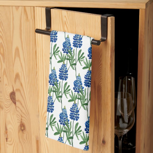 Paño De Cocina Patrón de acuarela de flores silvestres de Bluebon (Pliegue de tercios)
