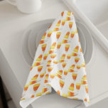 Paño De Cocina Patrón de acuarela de maíz de dulce de halloween<br><div class="desc">Este diseño se puede personalizar eligiendo la opción personalizar para añadir texto o realizar otros cambios. Si este producto tiene la opción de transferir el diseño a otro artículo, asegúrese de ajustar el diseño para que se ajuste si es necesario. Contáctame en colorflowcreations@gmail.com si deseas tener este diseño en otro...</div>