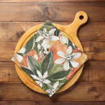 Paño De Cocina Patrón de acuarela de Naranja tropical y flores<br><div class="desc">Patrón de acuarela de Naranja tropical y flores</div>