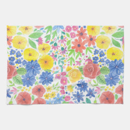 Paño De Cocina Patrón de acuarela floral