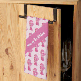 Paño De Cocina Patrón de agua de guantes de nieve rosa acuarela