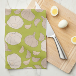 Paño De Cocina Patrón de ajo - Vestidos y bombillas de ajo