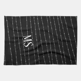 Paño De Cocina Patrón de alambre de púas blanco y negro de Guay M