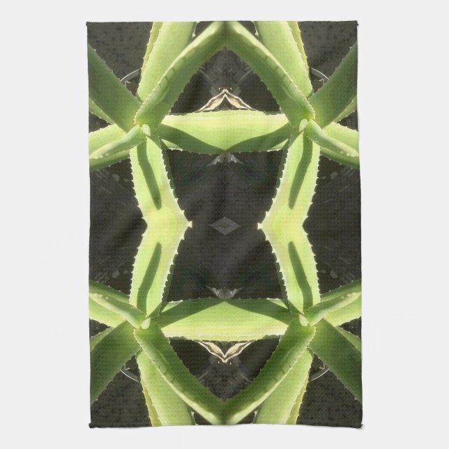 Paño De Cocina Patrón de Aloe 3h (Vertical)