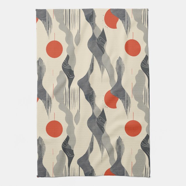 Paño De Cocina Patrón de amanecer de montaña (Vertical)