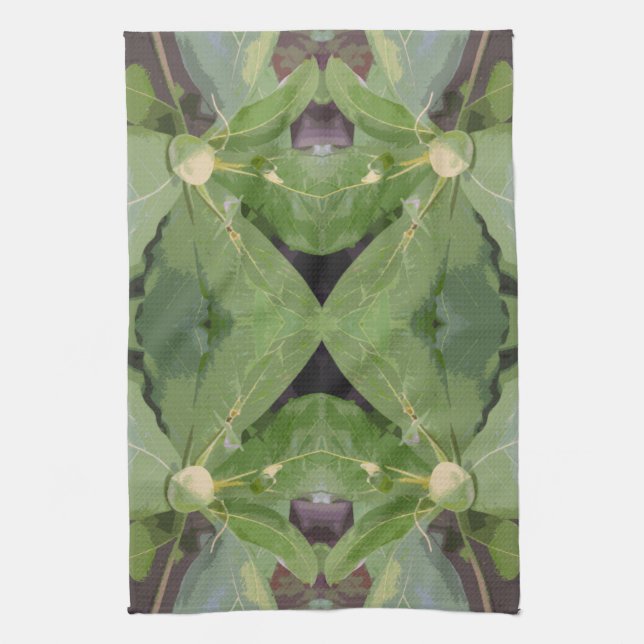 Paño De Cocina Patrón de árbol de almendra (Vertical)