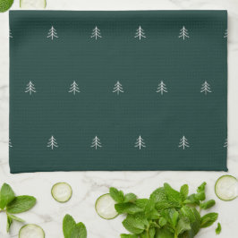 Paño De Cocina Patrón de árbol de vacaciones en Evergreen